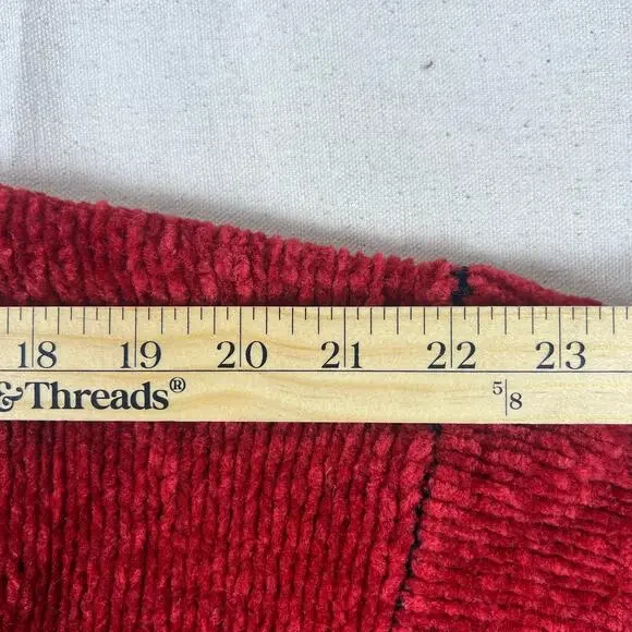 Vintage 90s Colorblock Chenille Sweater M 80s Abstract Art Retro Statement Knit - Picture 8 of 11